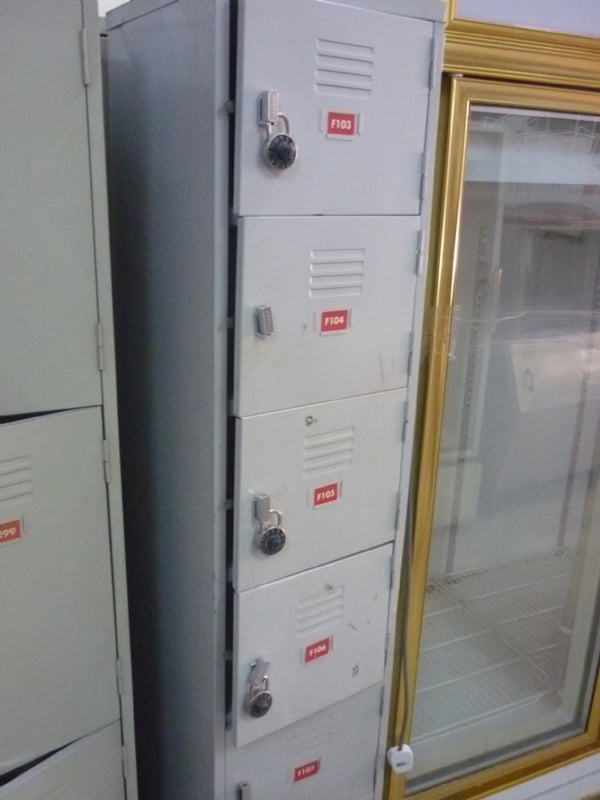 Used Steel Office Locker-5 Compartments