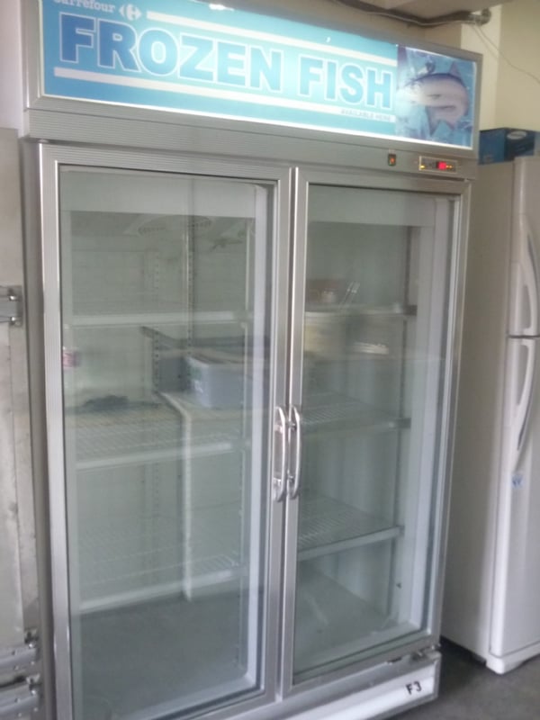 Used Freezer-2 Doors Glass Standing Freezer